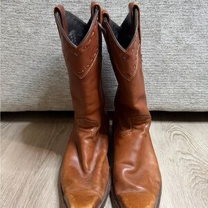 Cuadra Black Leather Cowboy Boots